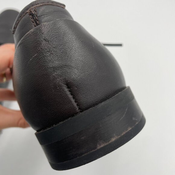 Calvin Klein Dress Shoes Lucca Men Dark Brown Size 9 Calf Leather Professional - Picture 10 of 16